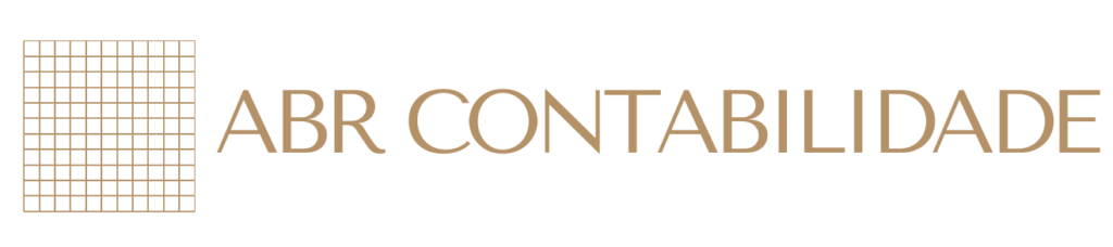 logo horizontal da marca ABR Contabilidade, em cor clara